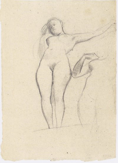 Two Studies of a Standing Nude to the Left by Gustav Klimt